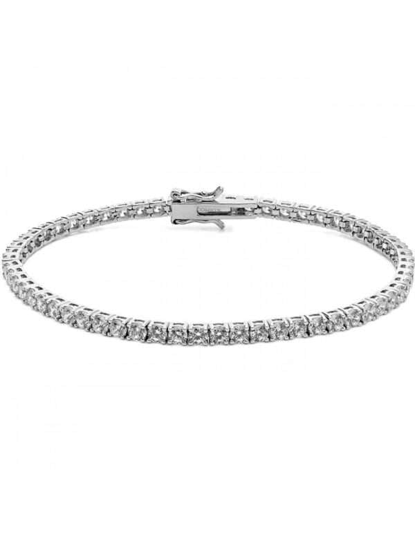 Comete bracciale Tennis in argento e zirconi bianchi