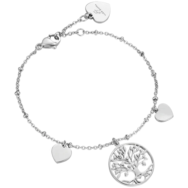 Luca Barra bracciale in acciaio con Albero della Vita