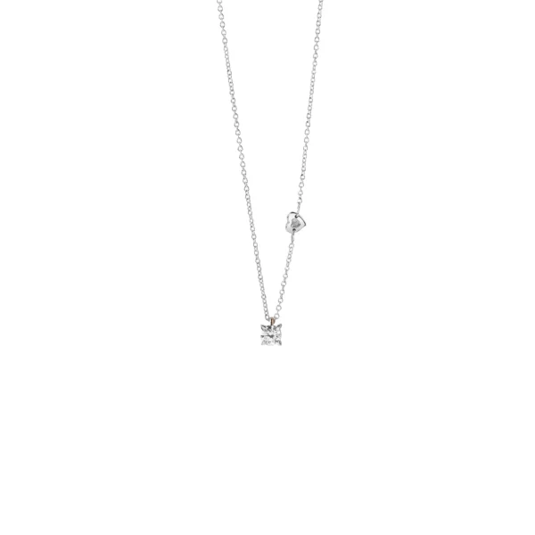 Salvini Collana in oro bianco e oro rosa con diamante